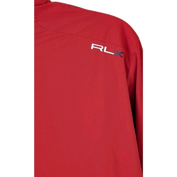 RLX Ralph Lauren Mens Large Red Orange 1/4 Zip Golf Pullover Performance Top - Picture 4 of 15